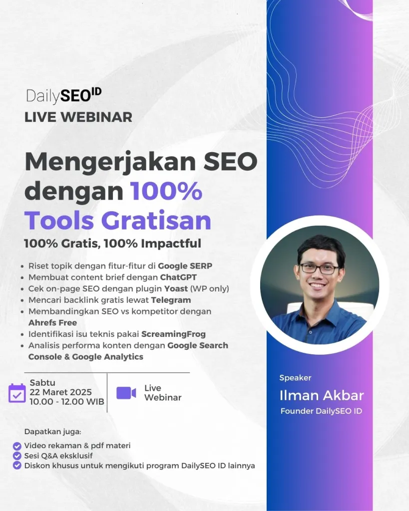 DAILYSEO : Kumpulan Pendidikan Daily Seo Yang Ingin Belajar